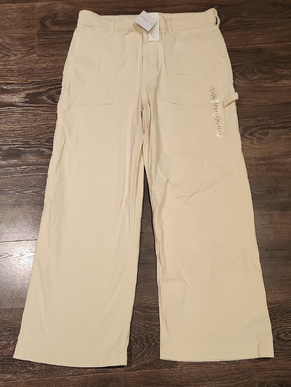 ❤️ NWT! AMERICAN EAGLE SUPER HIGH RISE BAGGY WIDE LEG UTILITY JEANS / PANTS, 16 - Picture 2 of 8